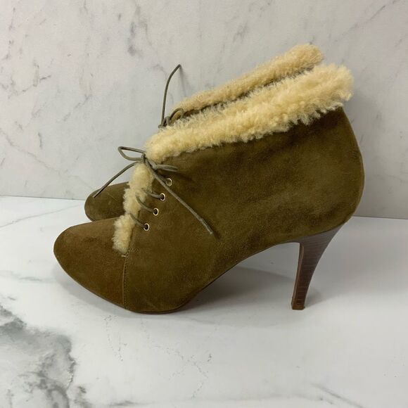 J. Crew shearling lined stiletto booties - Picture 2 of 6